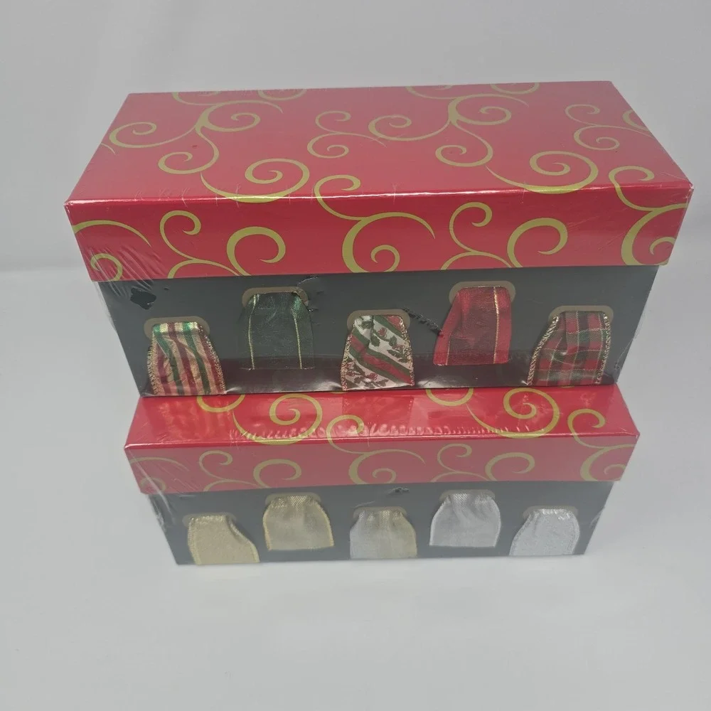 2 New Boxes Of Asorted Ribbons For Gift‎ Raping
